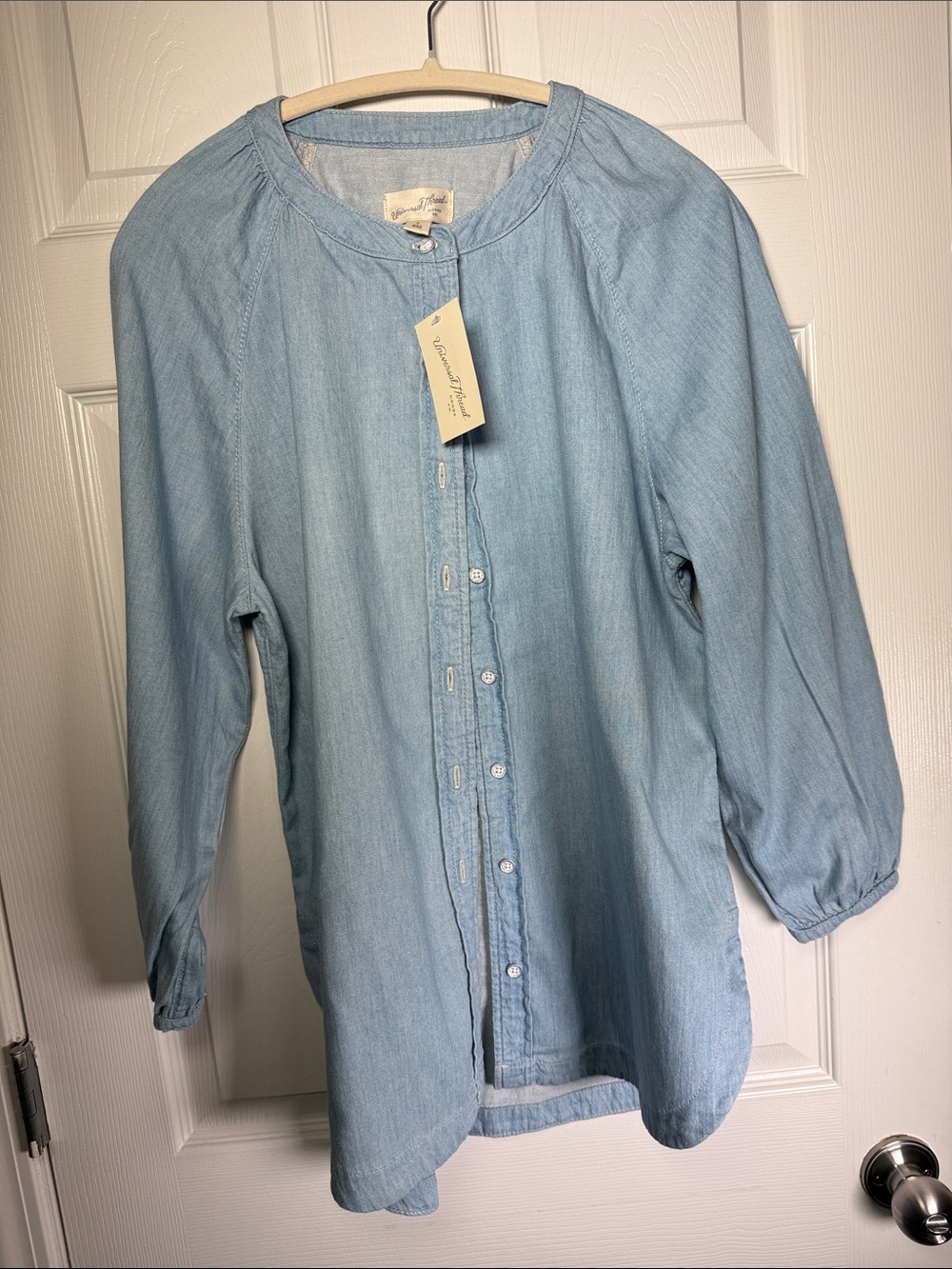 Casual Denim Button Down Women’s Jean Shirt